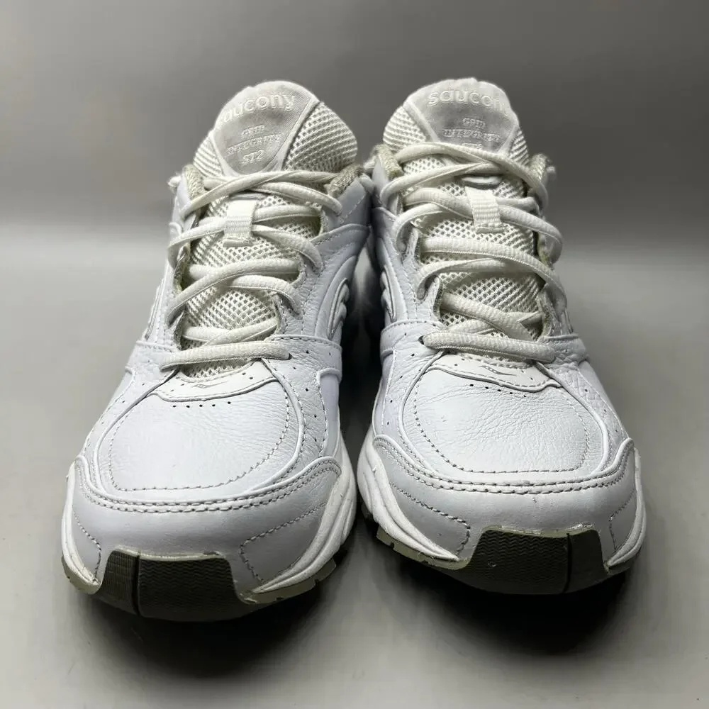 Saucony Grid Integrity ST2 Walking Shoes Women Size 9 White Comfort Low Sneakers